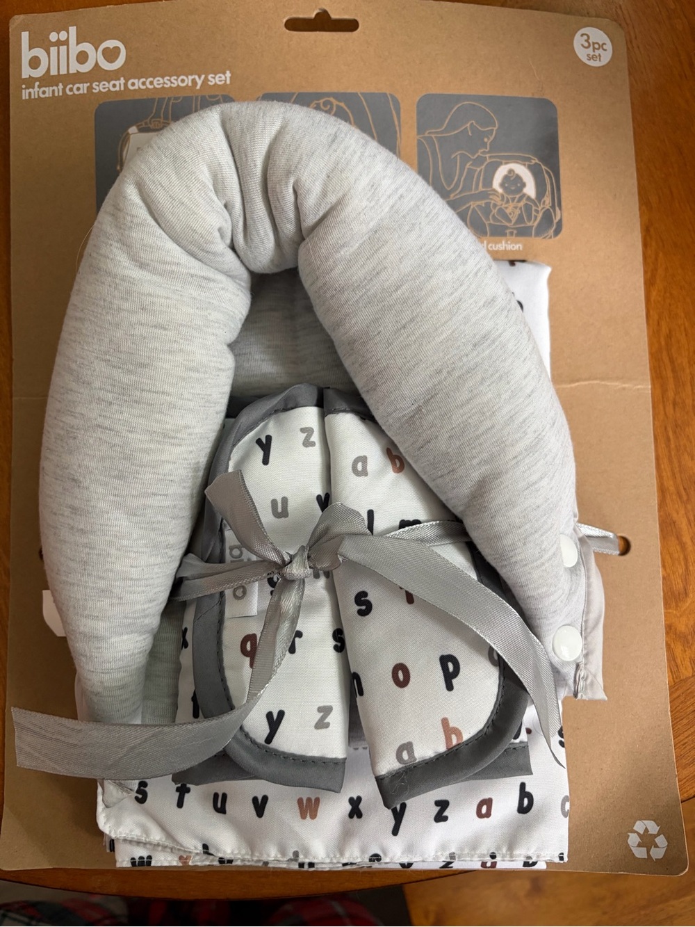 Grey Infant Car Seat Accessory Set